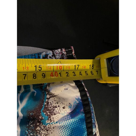 Vtg Ocean Pacific OP Board Shorts Boys XL Swim Trunks Tie Dye Lightning Lined - Picture 5 of 7